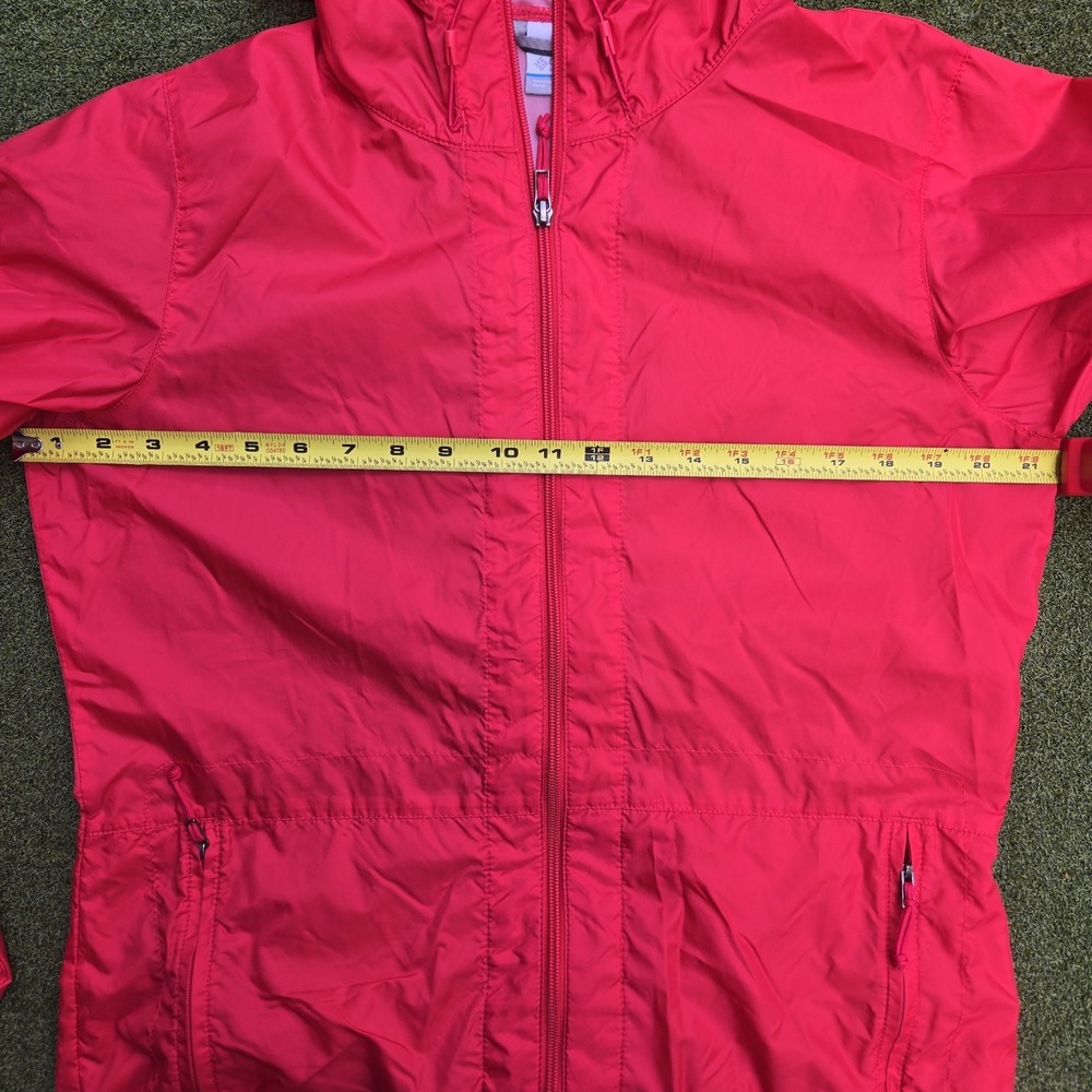 Columbia Windbreaker Jacket Women's M Pink Hooded Lightweight Zip Rain Coat - Picture 7 of 11